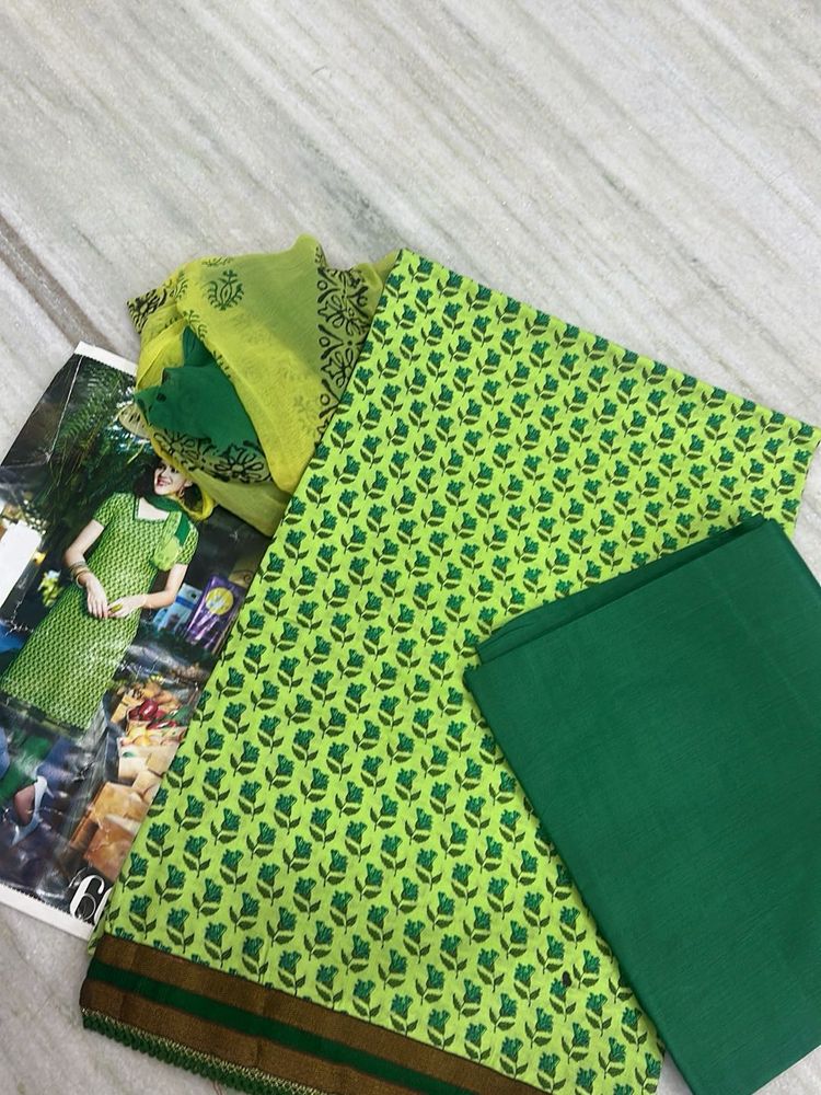 Green Dress Material
