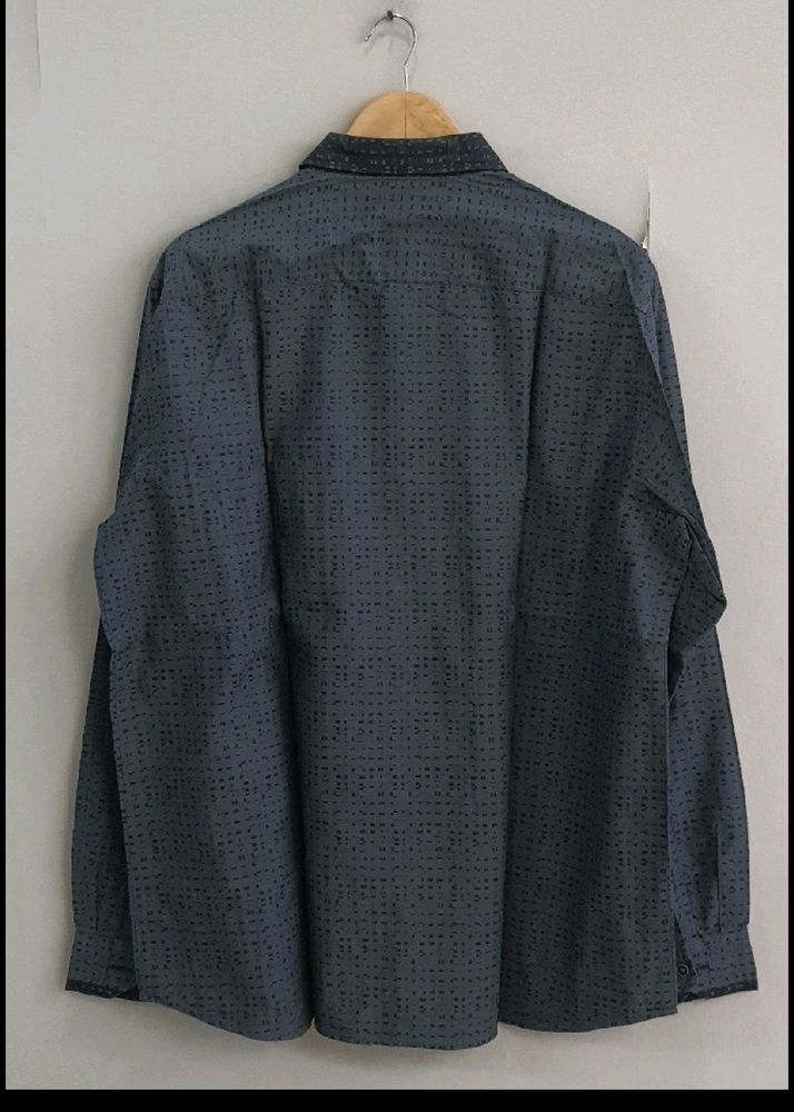 Grey self Design Shart XL