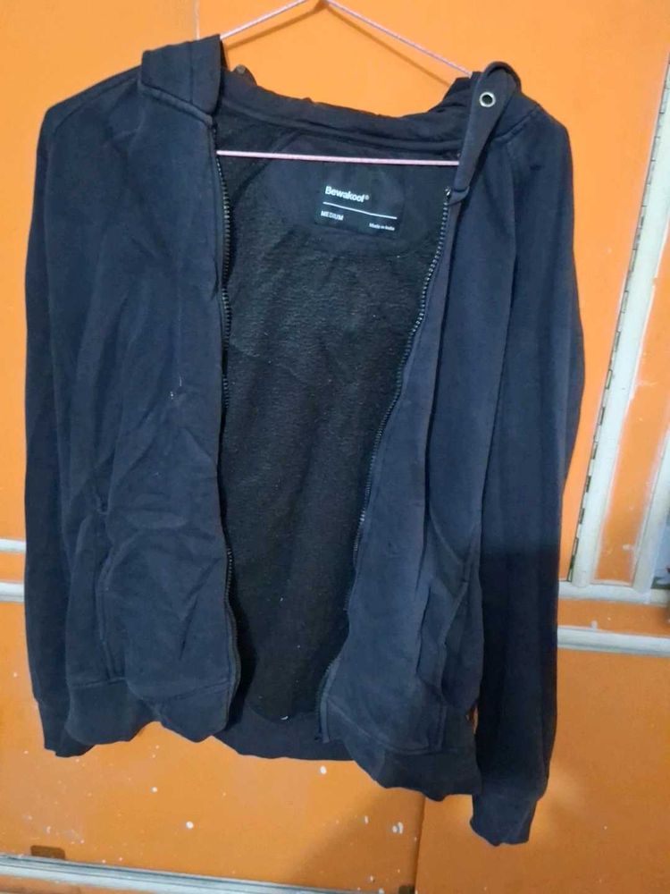Black Zip-Up Hoodie