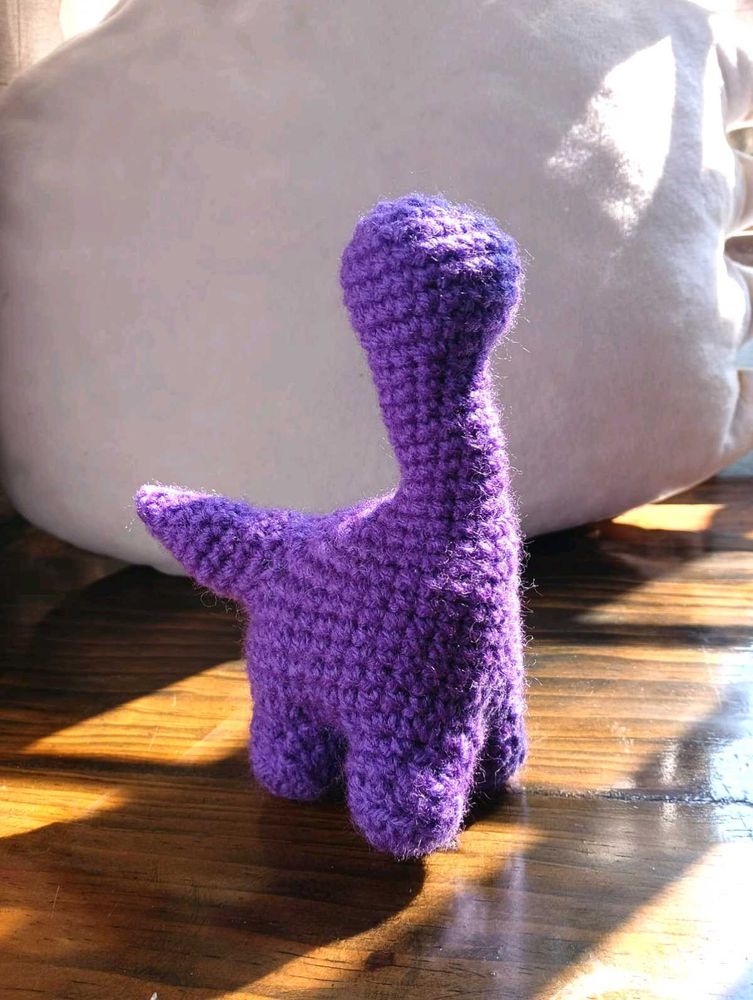 Purple Crochet Dinosaur Toy