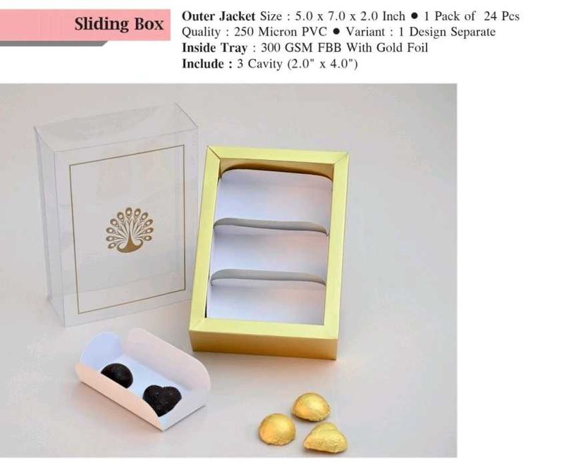Sliding Transparent Luxury Packing Of 24 Pieces