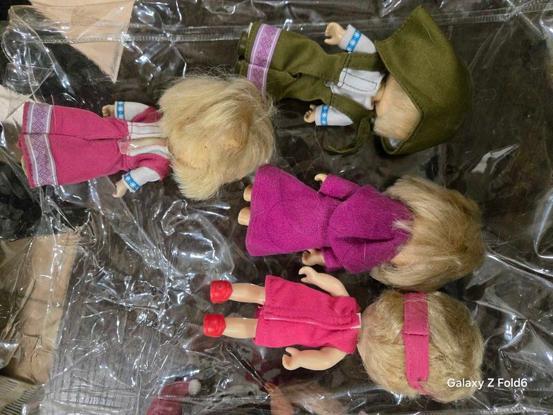 4 Masha Dolls With Full Clothing