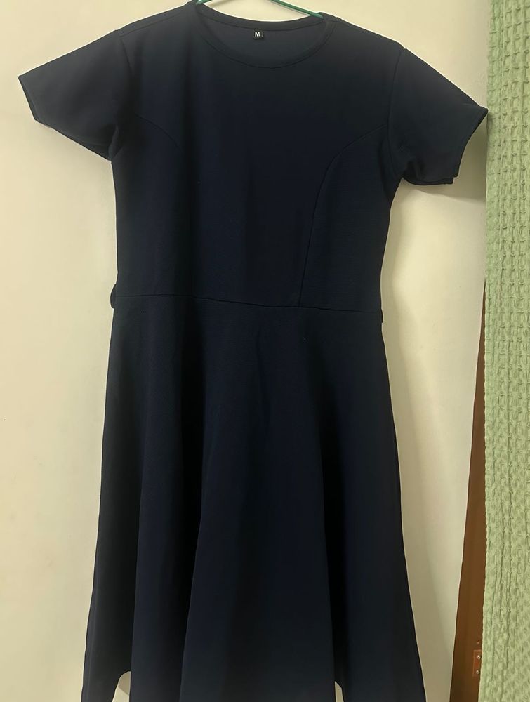 Navy Blue Skater Dress