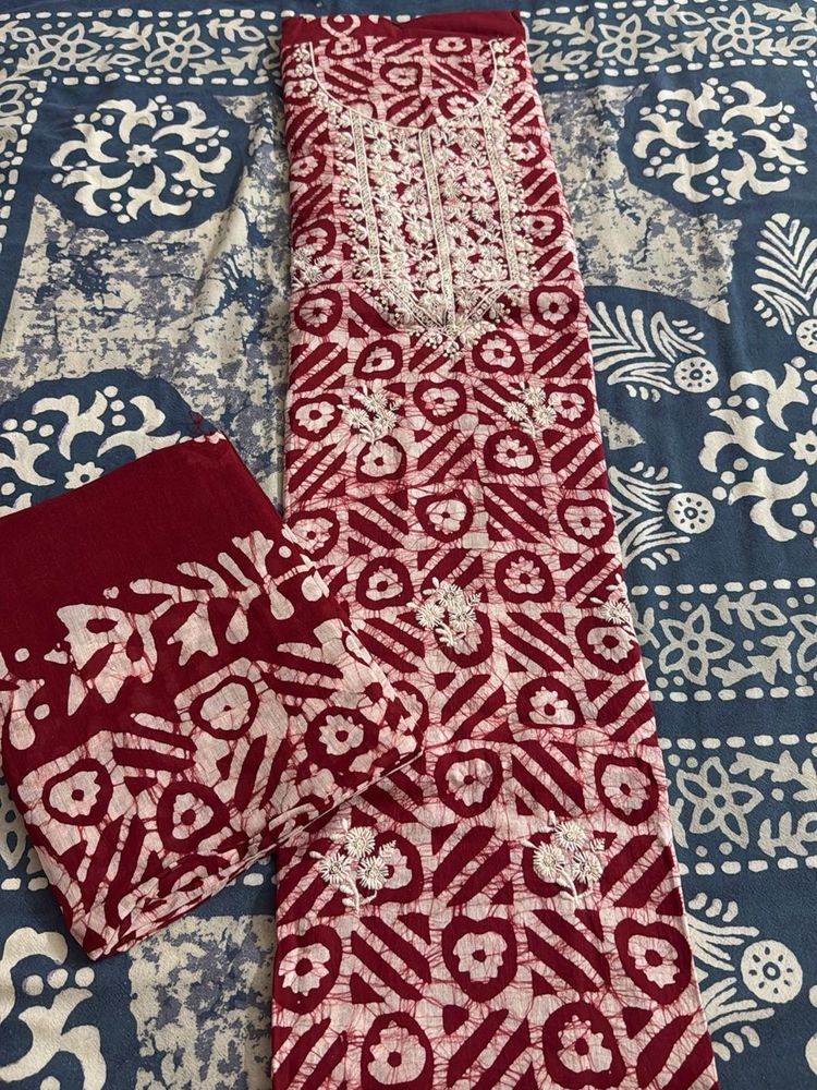 Pure Cotton Batik Suit