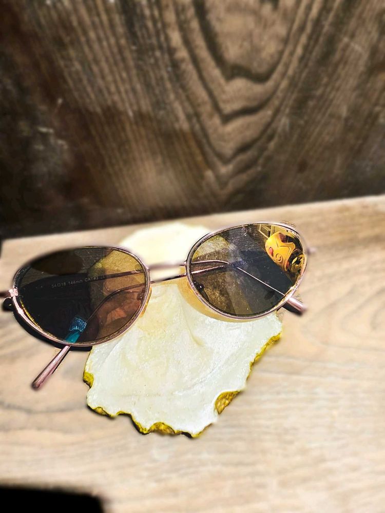 Rose Gold Aviator Sunglasses