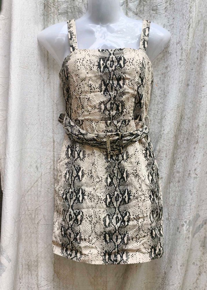 48108. Snakeskin Print Dress