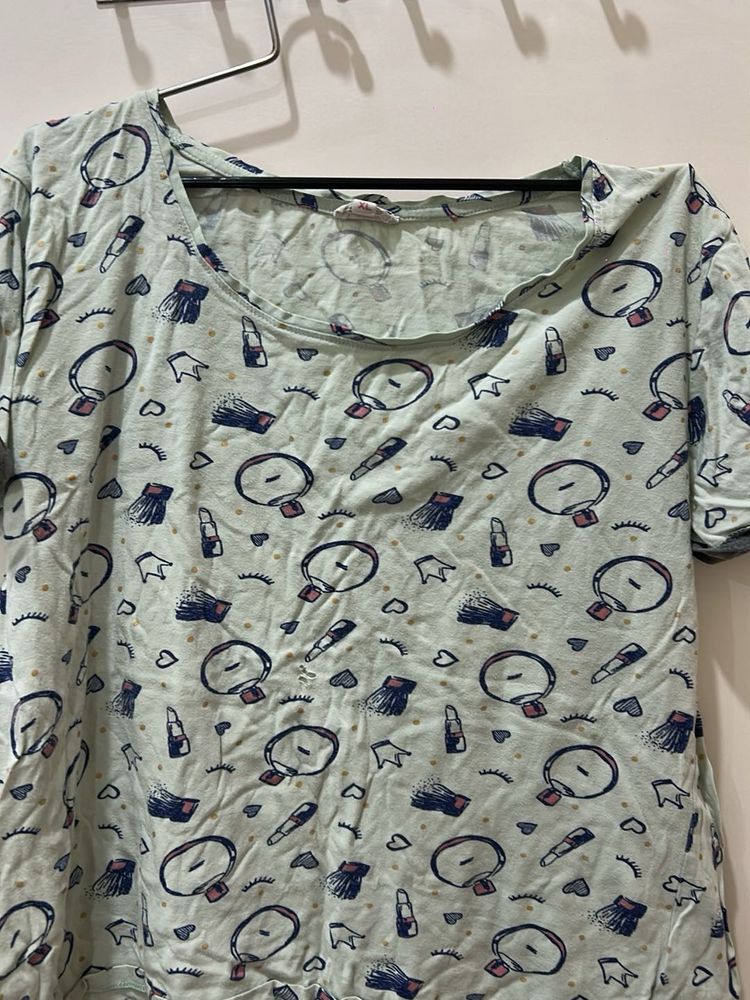 Patterned Short Sleeve T-Shirt