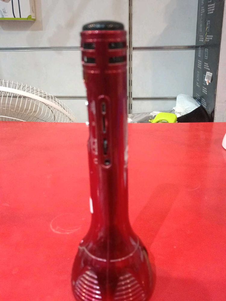 Red Wireless Bluetooth Karaoke Microphone