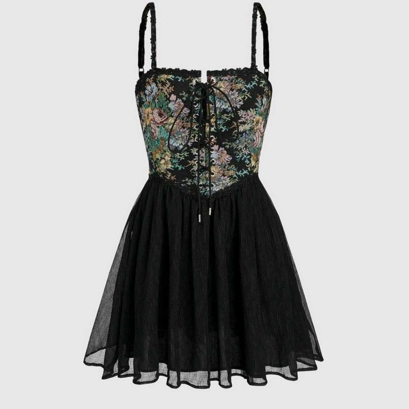 Floral Corset Mini Dress
