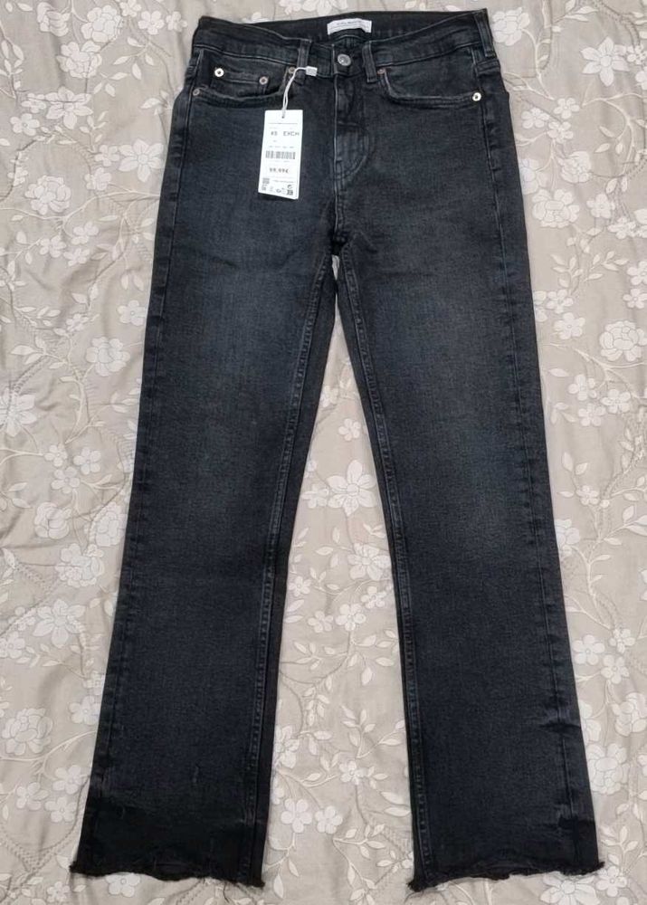 Zara Black Straight Leg Jeans
