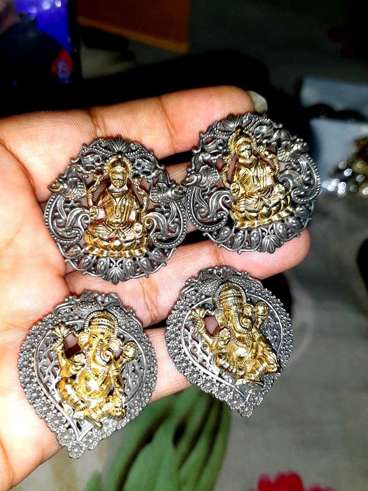 Laxmi Ganeshji Combo Studs