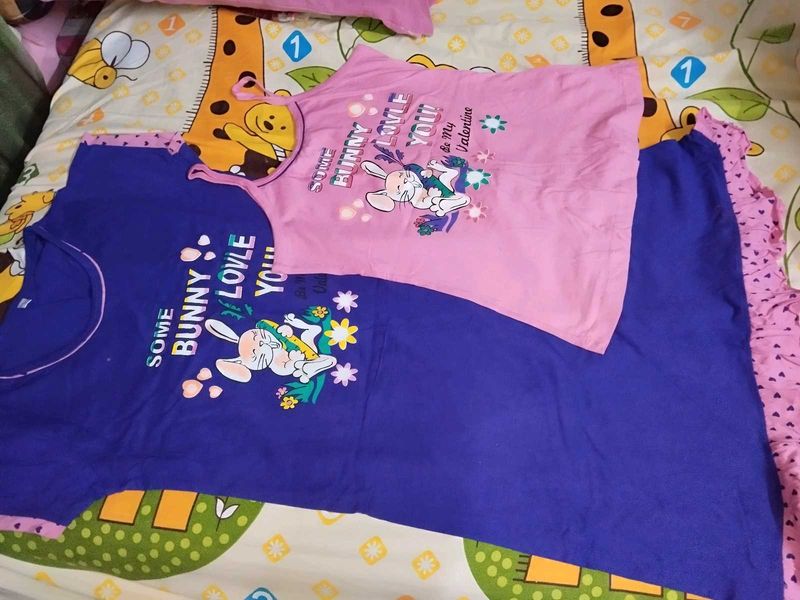 Matching Bunny  Night Suit Set