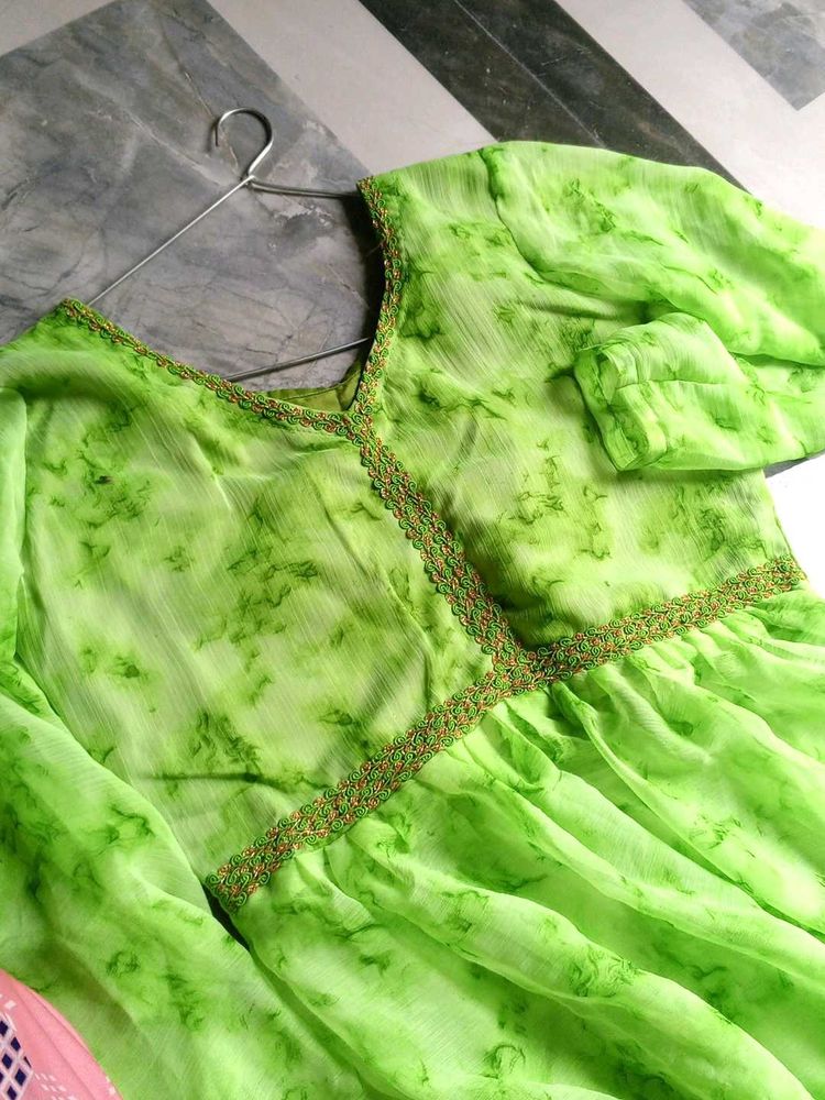 Green Stitched Sample Designer Suit