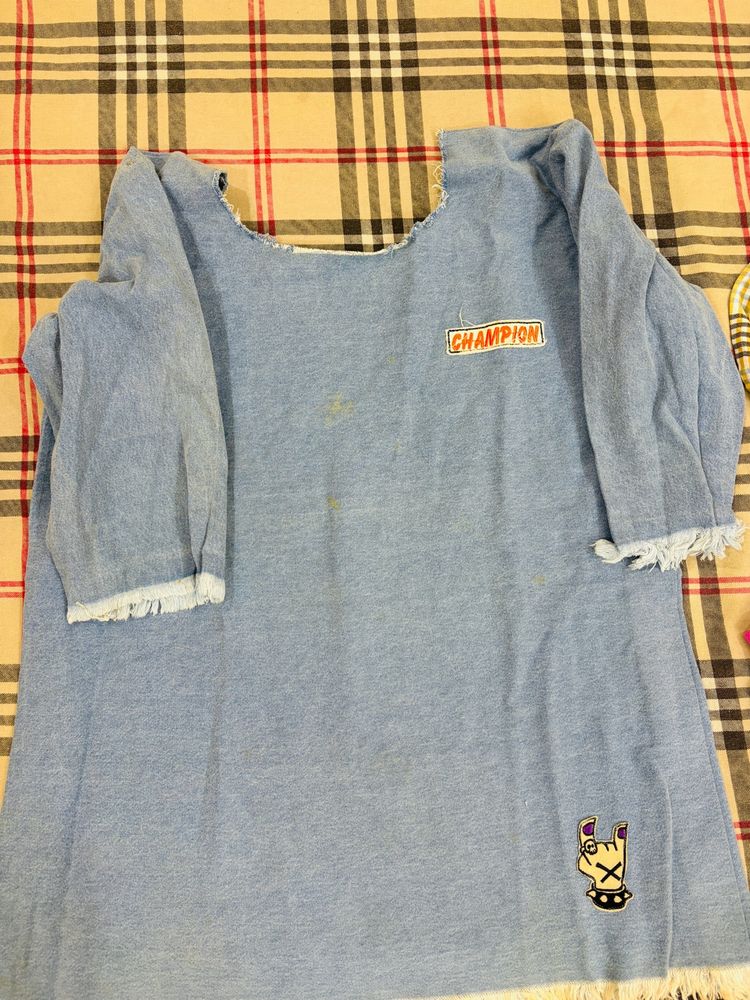 Denim Top Long Lenght