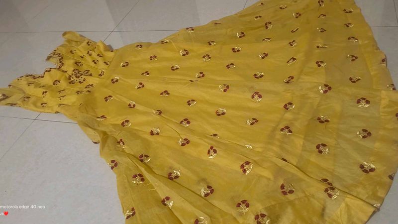 Elegant Yellow Ethnic Gown