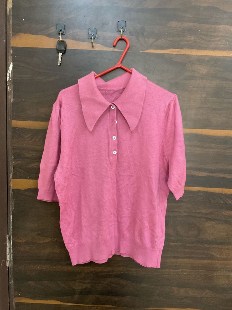 Pink Knit Top