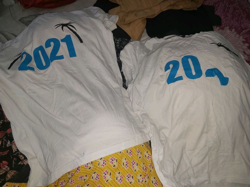 1 cotton shirt top and 2 tshirts