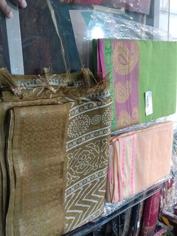 Elegant Handcrafted Sarees - Set of 3