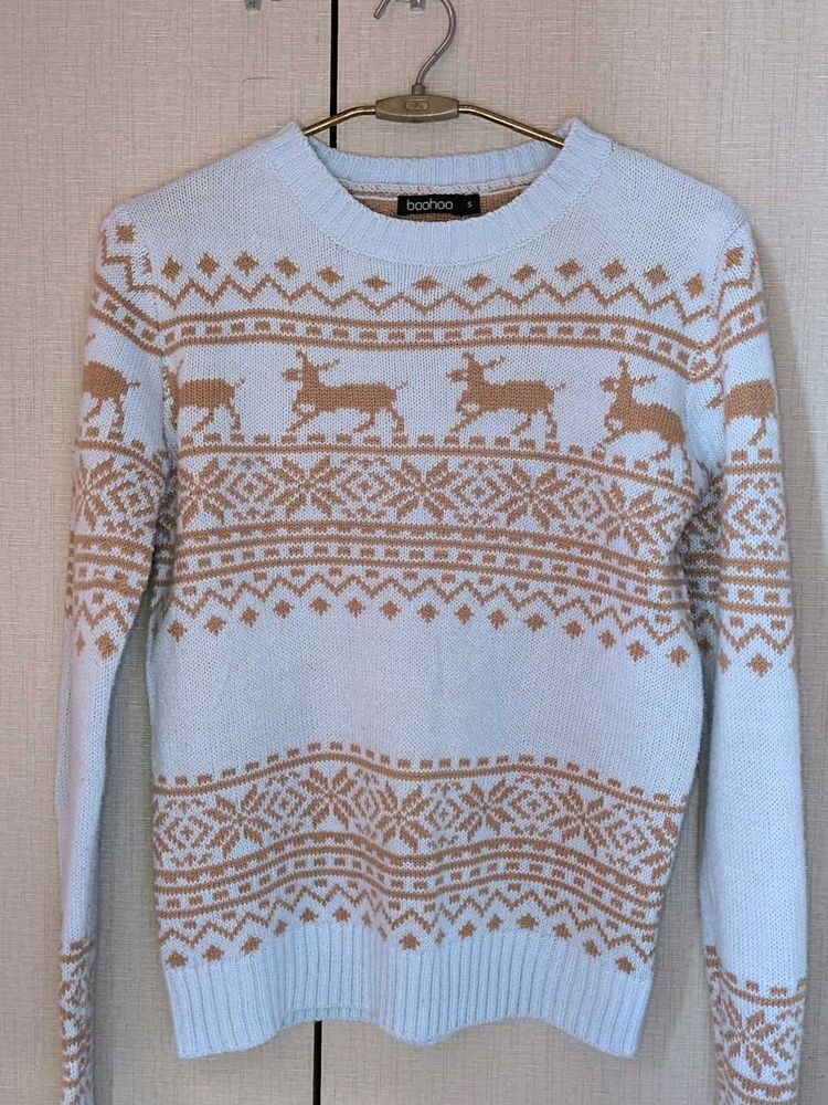 Boohoo Reindeer Christmas Sweater