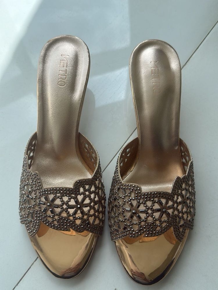 Elegant Gold Heels