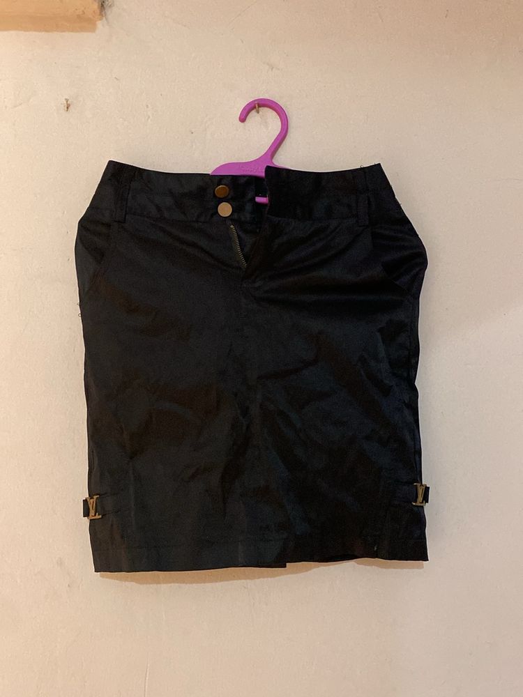Knee Length Black Skirt