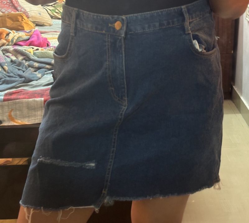 Denim Short Skirt