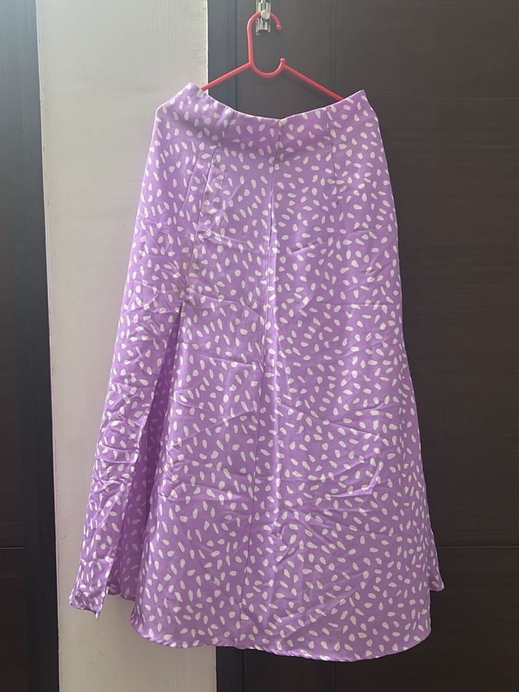 Lavender Print Skirt