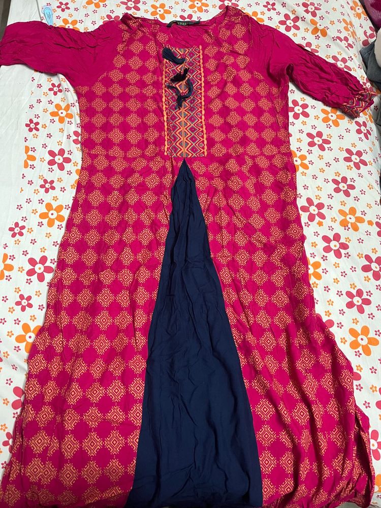 Elegant Pink Printed Kurta
