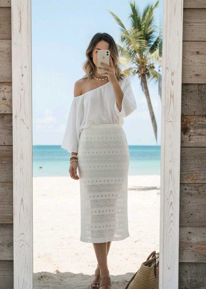 White Lace Skirt