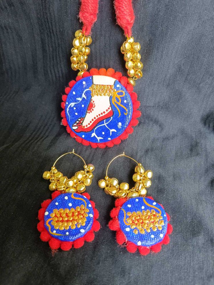 Hand-paintedJewellery set