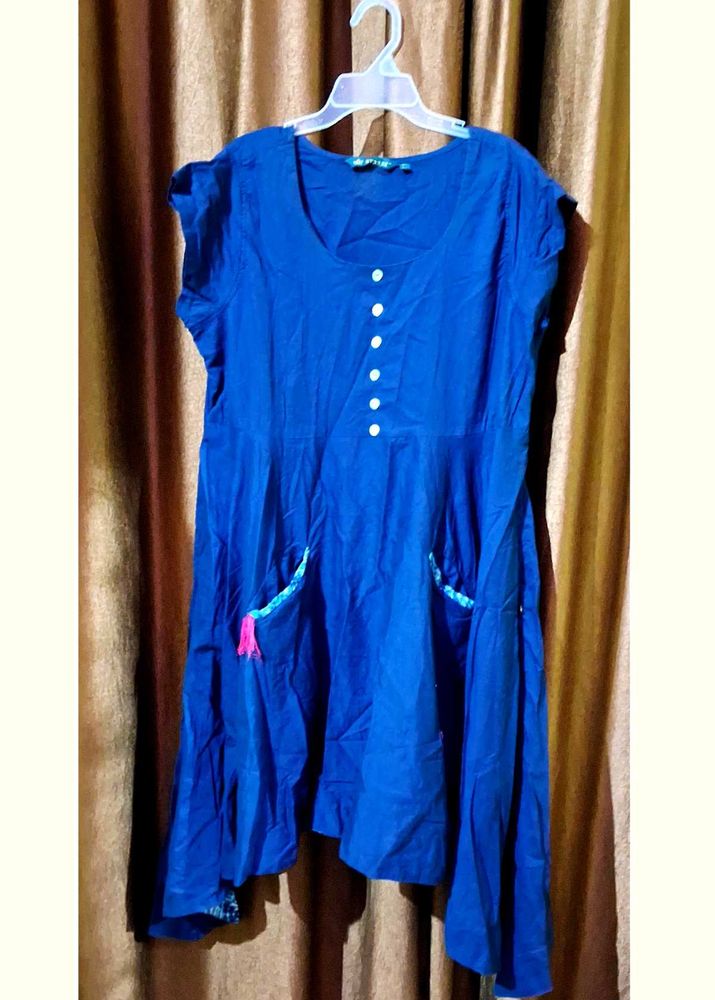 Avaasa Branded Flared Kurti With 2 Pockets Size 44