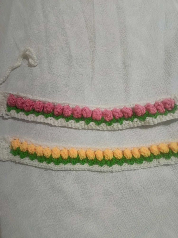 Crochet Flower Headbands - Set of 2