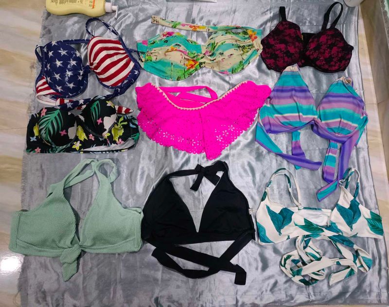 Combo Of 9 Bikini Tops