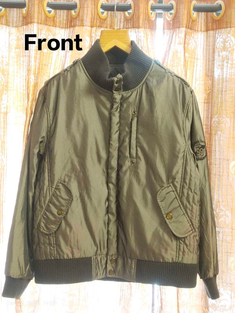 Silver Grey Bomber Jacket