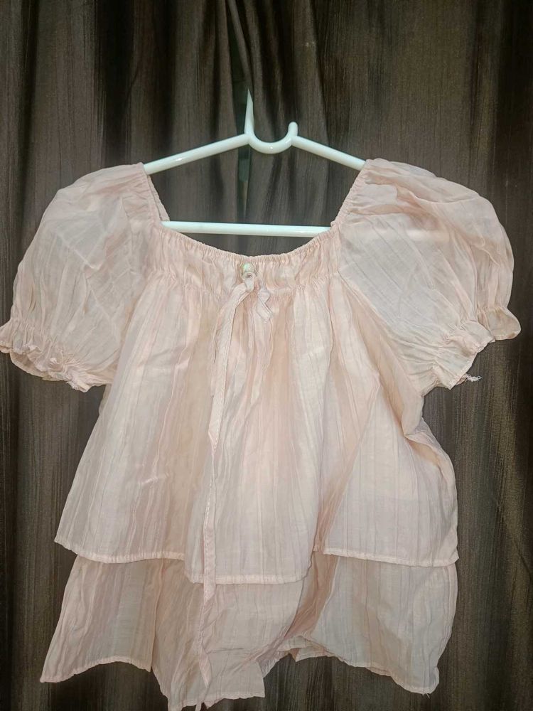 Cute Pink Tiered Top