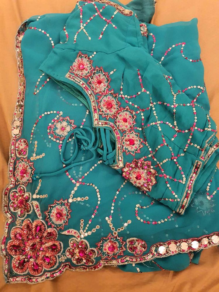 🎀💎Women Wedding Wear Rose Styled Saree💎🎀