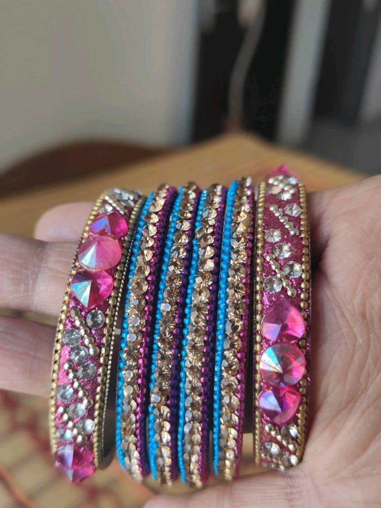 Colorful Beaded Bangle Set