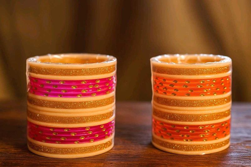 Trendy Colorful Plastic Bangles Pack Of - 2