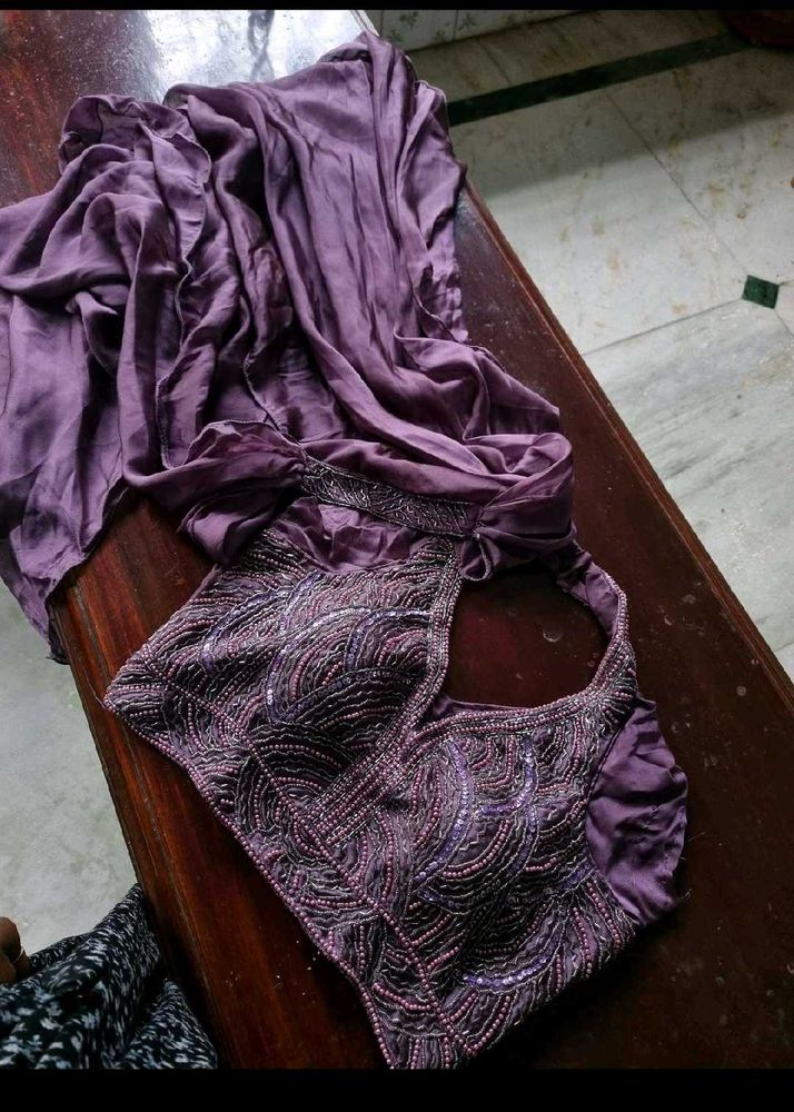 Purple Lehenga with Intricate Sequin