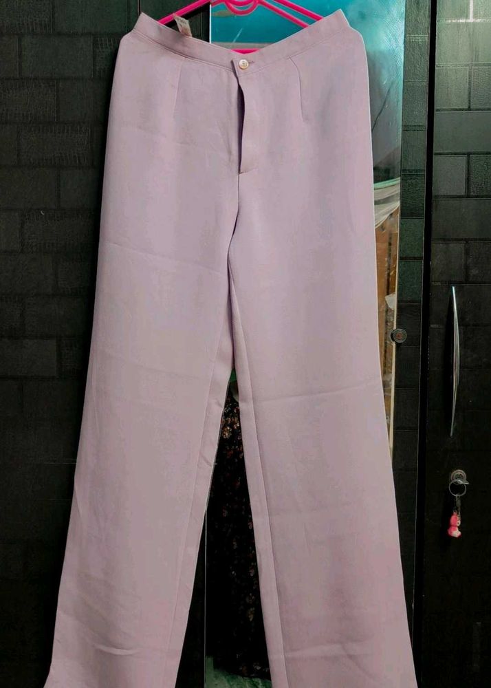 Lilac Wide Leg Trousers