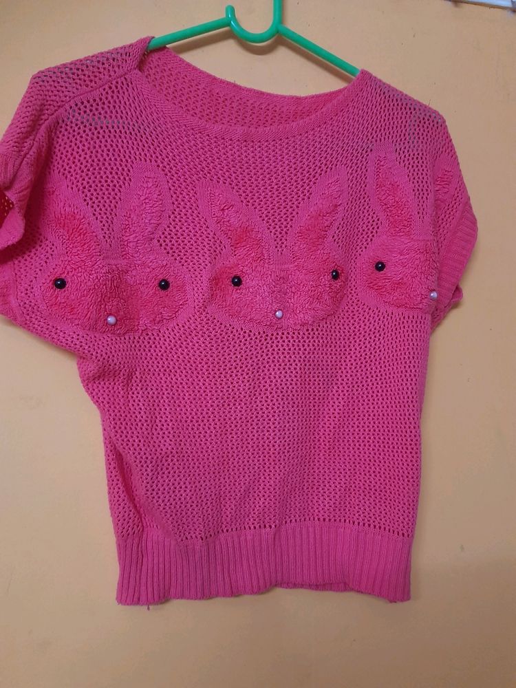 Pink Color Cute Top
