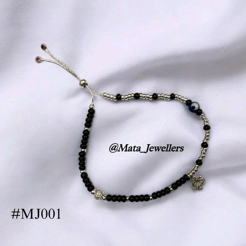 Silver Evil Eye Protection Anklet