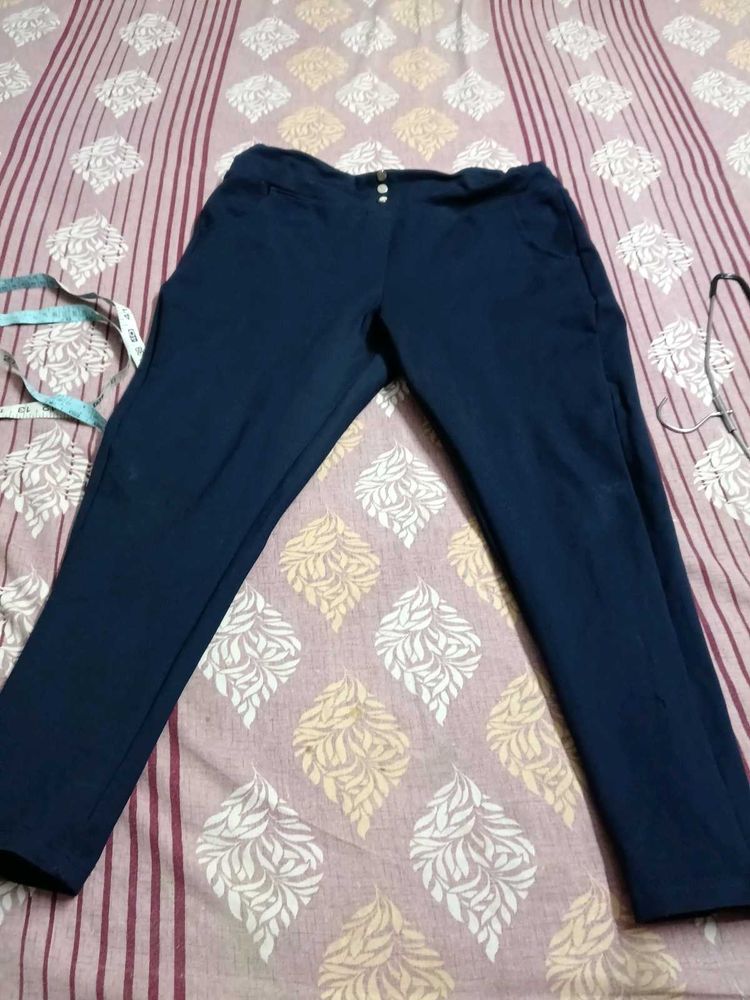 Navy Blue Casual Pants