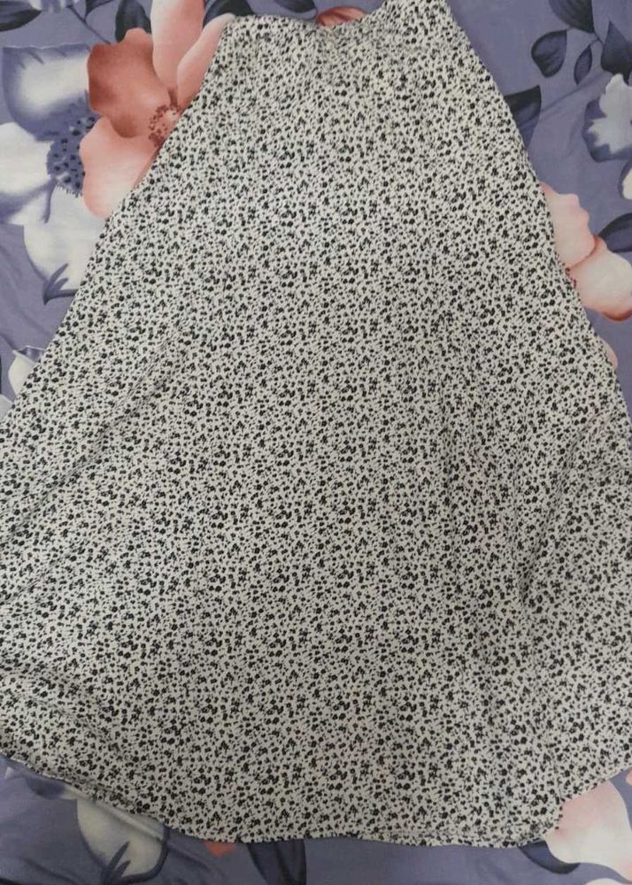 Long Black And White Skirt