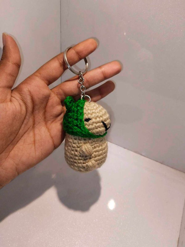 Crochet Capybara Keychain ✨