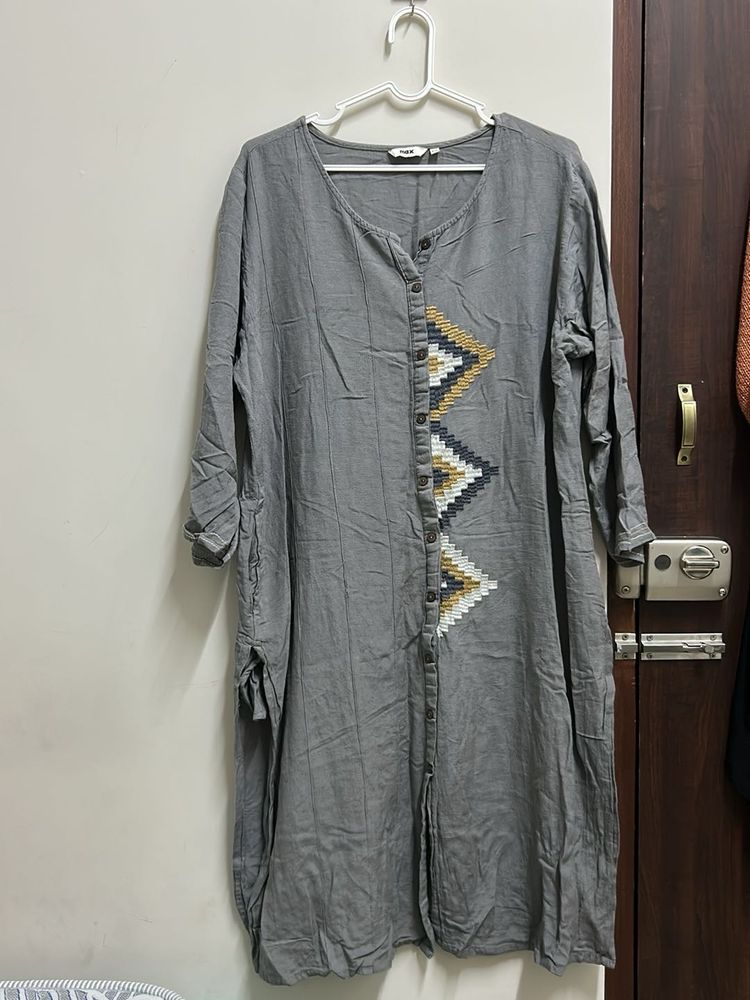 Grey Ethnic Style Kurta