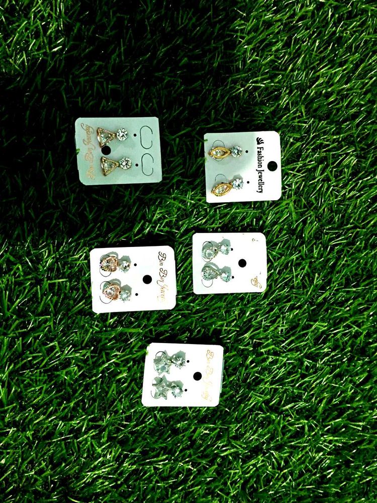 Earring Studs - 5 Pairs