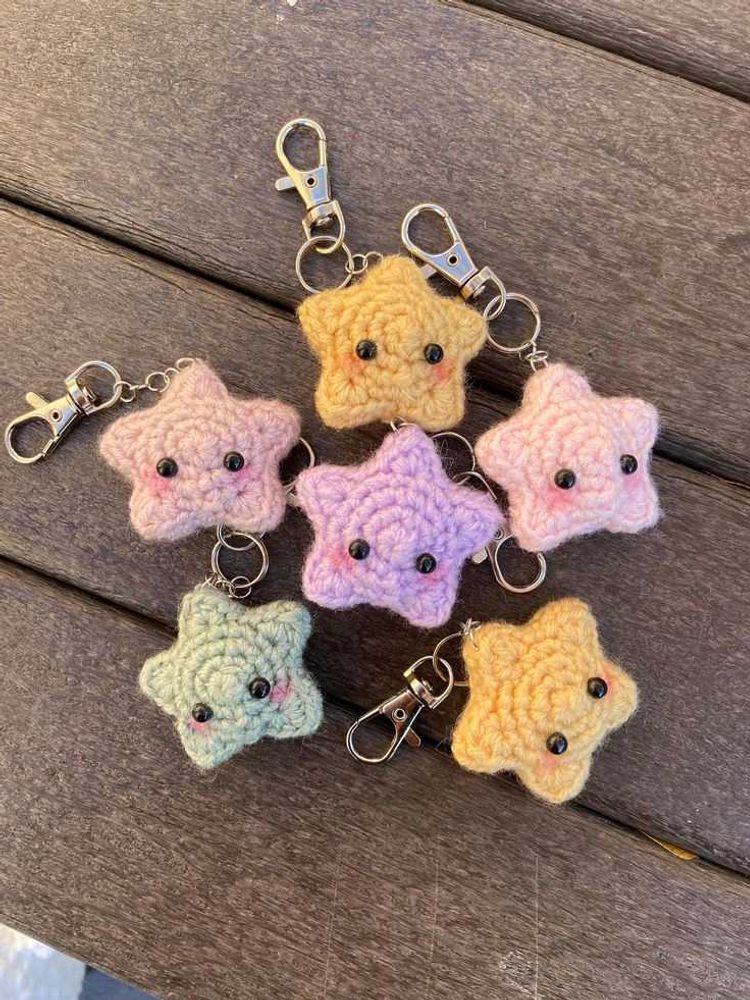 Crochet Star Keychain