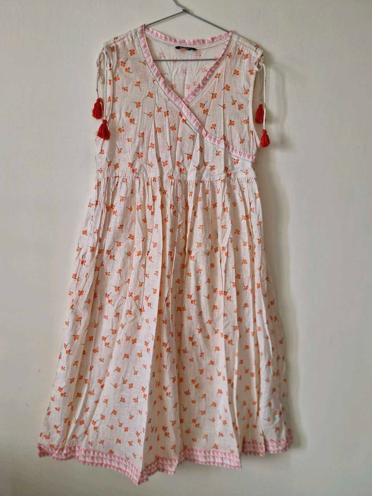 Floral Print Tassel Dress