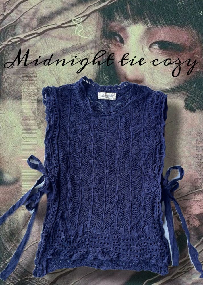 Midnight Tie Cozy Top/vest